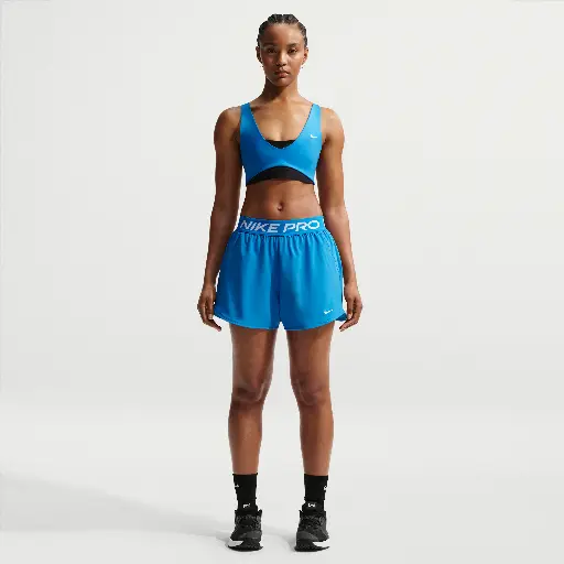 Nike Pro 2-in-1 damesshorts - Blauw