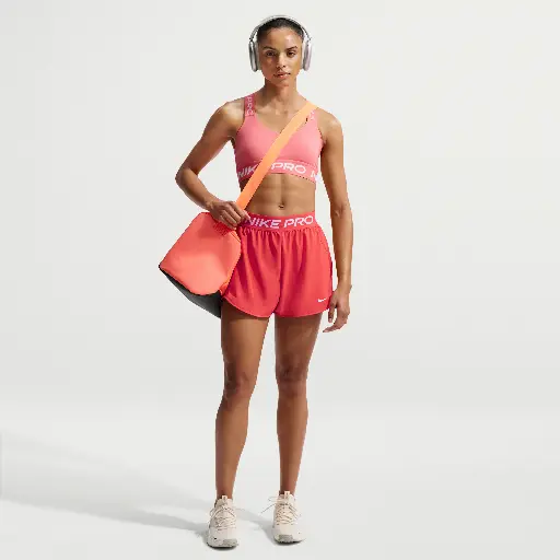 Nike Pro 2-in-1 damesshorts - Rood