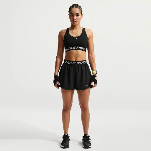 Nike Pro 2-in-1 damesshorts - Zwart