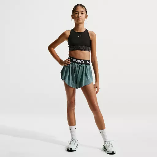 Nike Pro 2-in-1 Dri-FIT shorts voor meisjes - Grijs