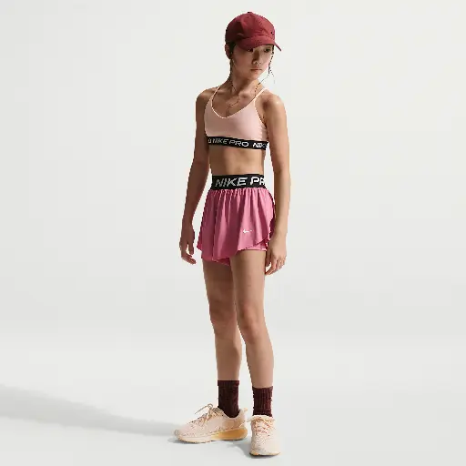 Nike Pro 2-in-1 Dri-FIT shorts voor meisjes - Roze