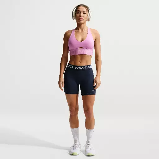Nike Pro 365 middelhoge shorts voor dames (13 cm) - Blauw