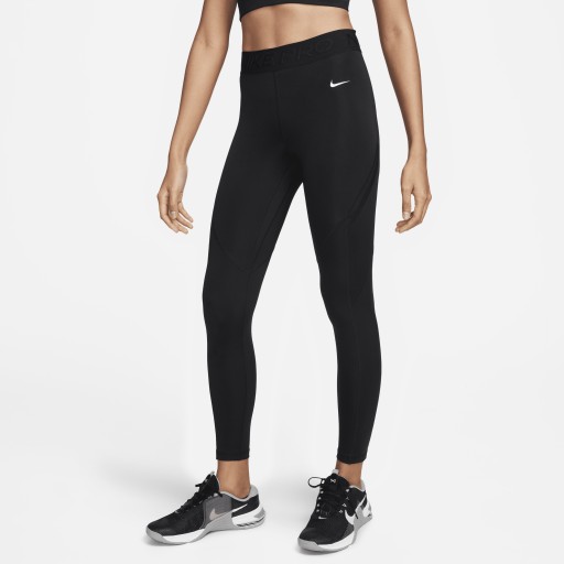 Nike Pro 7/8-legging met halfhoge taille en zakken voor dames - Zwart