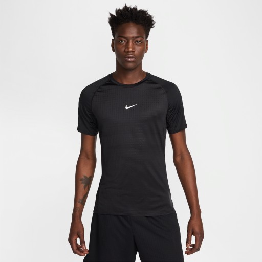 Nike Pro Breathe aansluitende herentop met korte mouwen - Zwart
