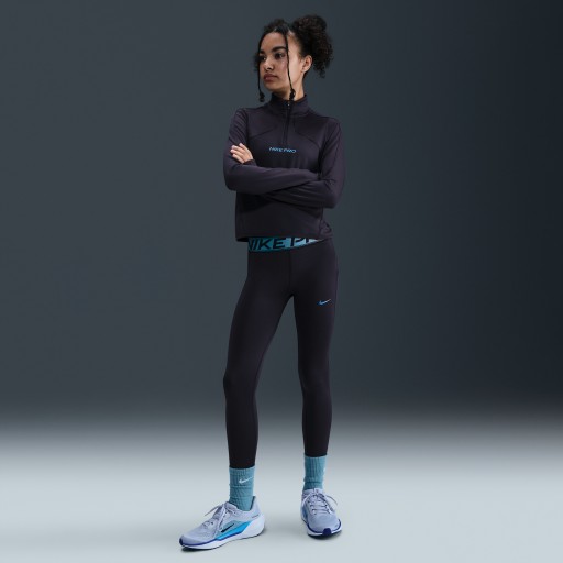 Nike Pro Dri-FIT legging met glanzende accenten voor meisjes - Paars