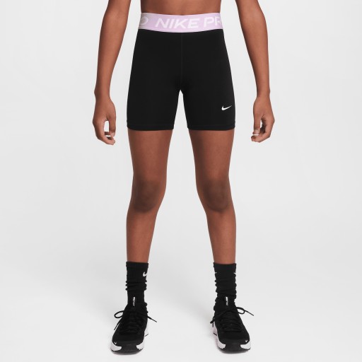 Nike Pro Dri-FIT meisjesshorts (13 cm) - Zwart