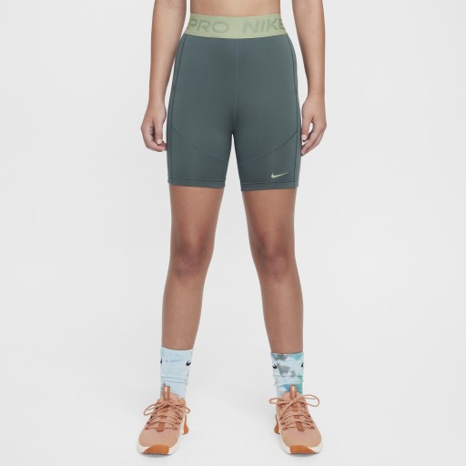 Nike Pro Dri-FIT shorts voor meisjes (13 cm) - Groen