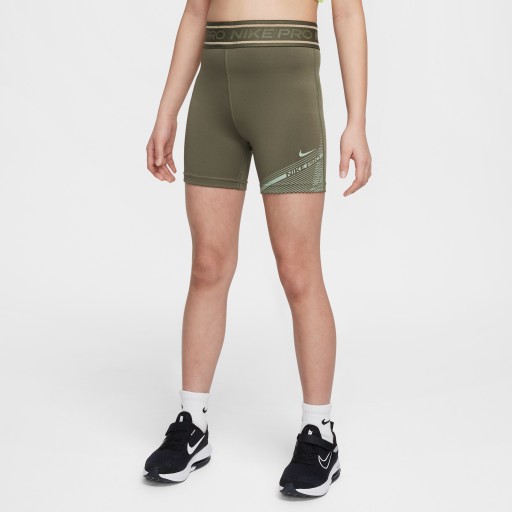 Nike Pro Dri-FIT shorts voor meisjes (8 cm) - Groen