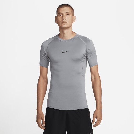 Nike Pro Dri-FIT strakke fitnesstop met korte mouwen voor heren - Grijs
