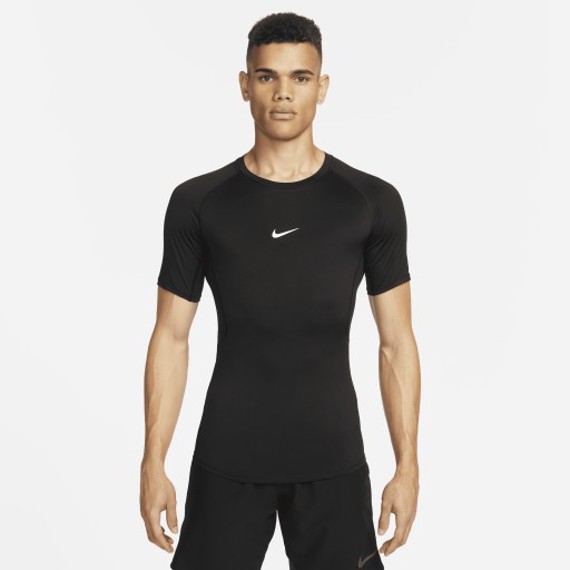 Nike Pro Dri-FIT strakke fitnesstop met korte mouwen voor heren - Zwart