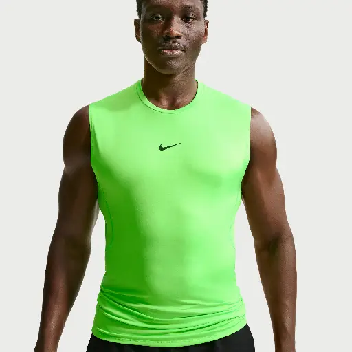 Nike Pro Dri-FIT strakke, mouwloze fitnesstop voor heren - Groen