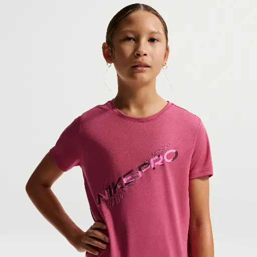 Nike Pro Dri-FIT top met korte mouwen voor meisjes - Paars