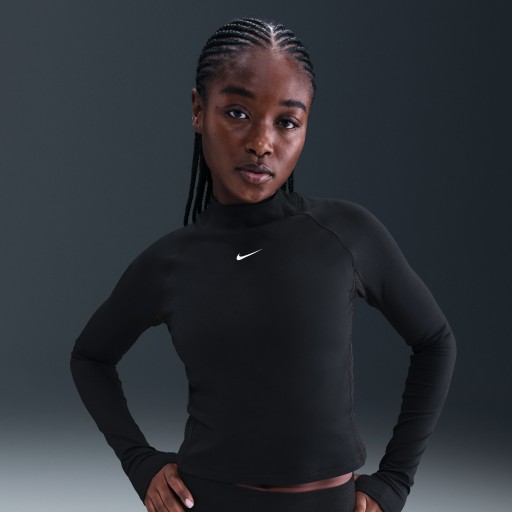 Nike Pro Dri-FIT top met lange mouwen voor dames - Zwart