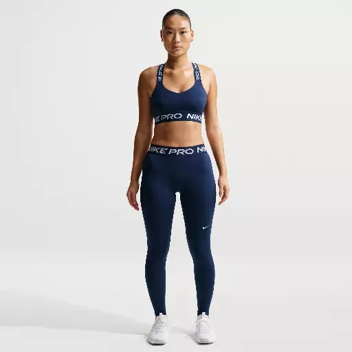 Nike Pro lange legging met halfhoge taille voor dames - Blauw