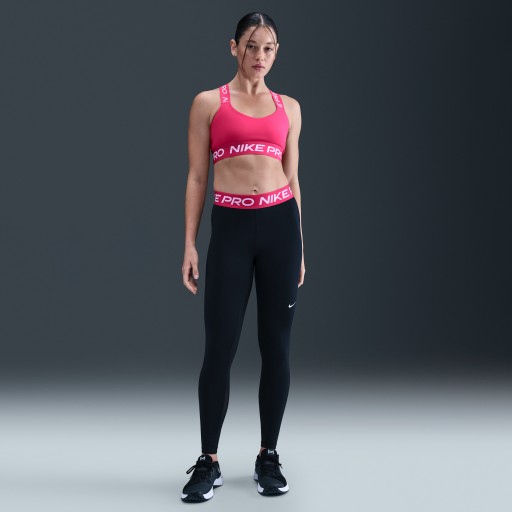 Nike Pro Legging met halfhoge taille en mesh vlakken voor dames - Zwart