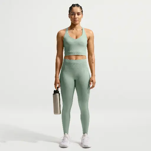 Nike Pro naadloze 7/8-legging met hoge taille voor dames - Groen