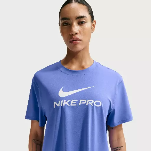 Nike Pro ruimvallend T-shirt voor dames - Blauw