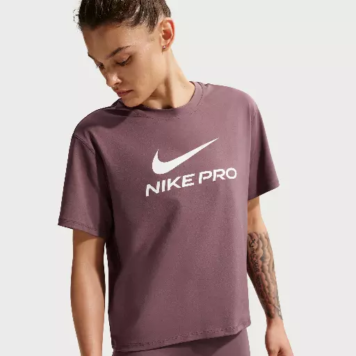 Nike Pro ruimvallend T-shirt voor dames - Paars