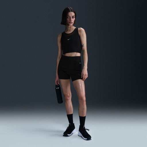 Nike Pro Sculpt bikeshorts met hoge taille voor dames (13 cm) - Zwart