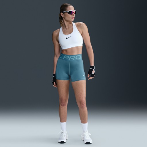 Nike Pro Sculpt bikeshorts met hoge taille voor dames (8 cm) - Blauw