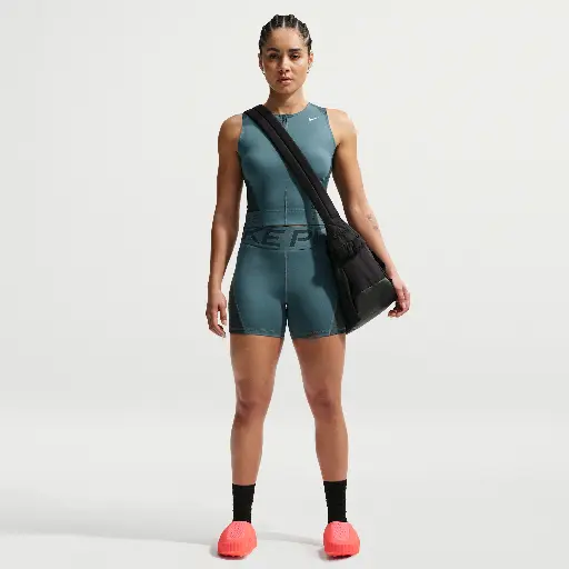 Nike Pro Sculpt Dri-FIT bikeshorts met hoge taille voor dames (13 cm) - Grijs