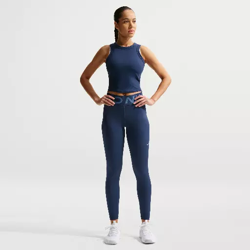Nike Pro Sculpt lange legging met hoge taille voor dames - Blauw
