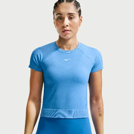 Nike Pro Seamless Dri-FIT T-shirt voor dames - Blauw