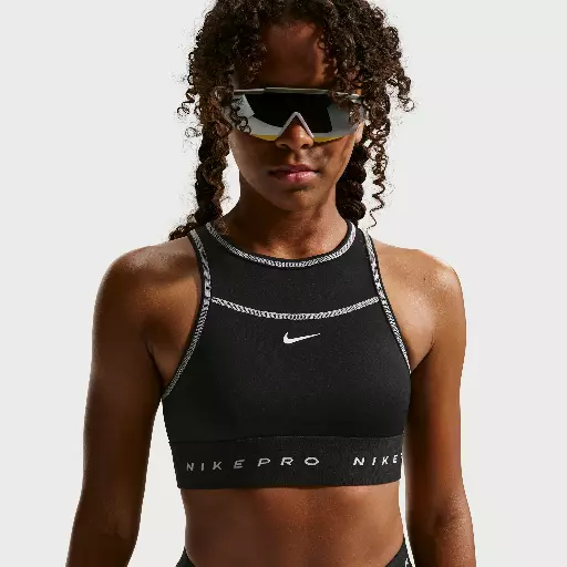 Nike Pro Swoosh Sport Pack sport-bh voor meisjes - Zwart