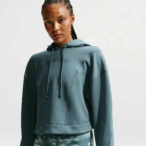 Nike Pro Therma-FIT Hoodie voor dames - Grijs