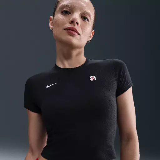 Nike Shox Strak T-shirt voor dames - Zwart