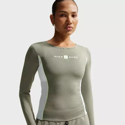 Nike Shox Top met lange mouwen voor dames - Grijs