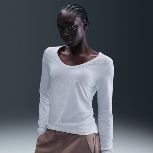 Nike Sportswear Chill Knit damestop met lange mouwen - Bruin