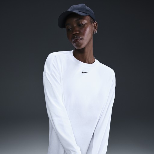 Nike Sportswear Essential oversized T-shirt met lange mouwen voor dames - Wit