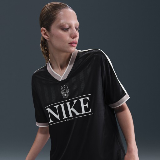 Nike Sportswear jersey damestop met V-hals - Zwart