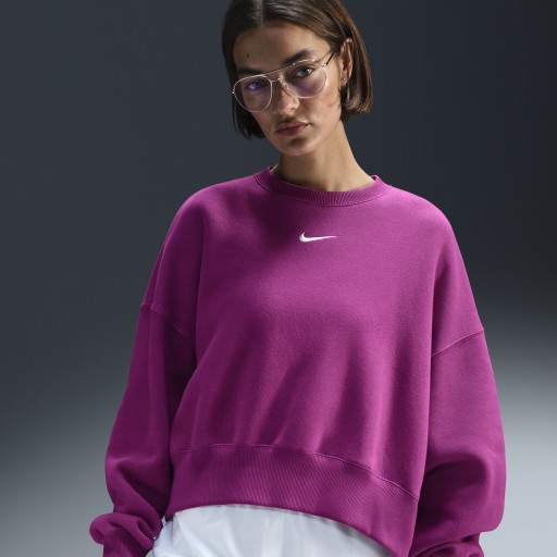 Nike Sportswear Phoenix Fleece extra oversized sweatshirt met ronde hals voor dames - Paars