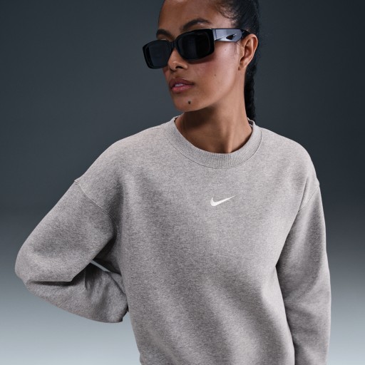 Nike Sportswear Phoenix Fleece Oversized sweatshirt met ronde hals voor dames - Grijs