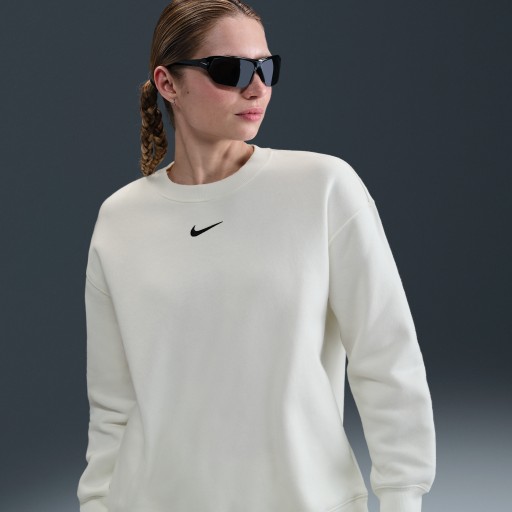 Nike Sportswear Phoenix Fleece Oversized sweatshirt met ronde hals voor dames - Wit