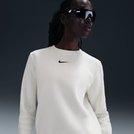 Nike Sportswear Phoenix Fleece sweatshirt met ronde hals voor dames - Wit