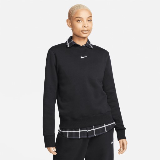 Nike Sportswear Phoenix Fleece sweatshirt met ronde hals voor dames - Zwart