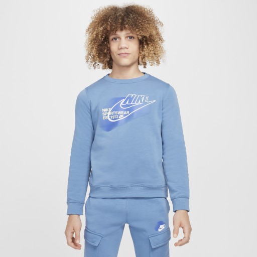 Nike Sportswear Standard Issue sweatshirt met ronde hals voor jongens - Blauw