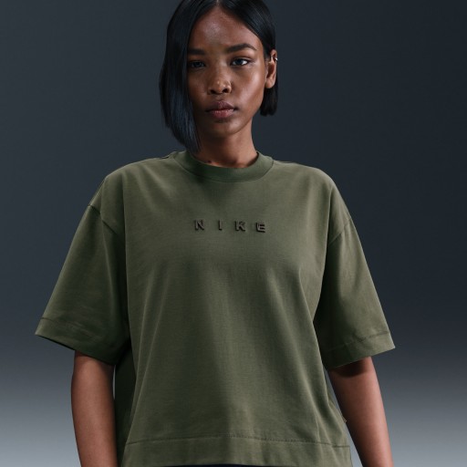 Nike Sportswear T-shirt met korte mouwen en recht design voor dames - Groen