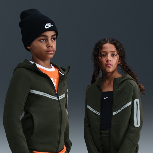 Nike Sportswear Tech Fleece Hoodie met rits voor jongens - Groen