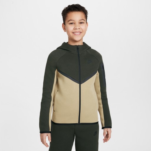 Nike Sportswear Tech Fleece Hoodie met rits voor kids - Bruin