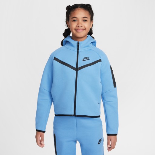 Nike Sportswear Tech Fleece hoodie met rits voor meisjes - Blauw