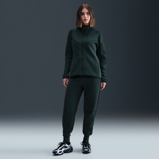 Nike Sportswear Tech Fleece joggingbroek met halfhoge taille voor dames - Groen