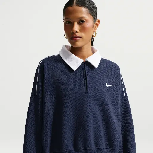 Nike sweatshirt met korte rits voor dames - Blauw