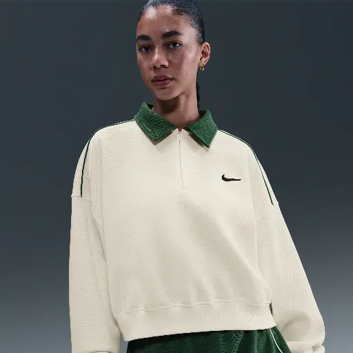 Nike sweatshirt met korte rits voor dames - Wit