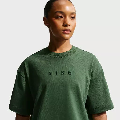 Nike T-shirt met korte mouwen en recht design voor dames - Groen