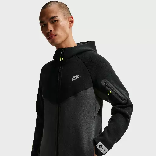 Nike Tech Fleece Windrunner herenjack met rits over de hele lengte - Zwart