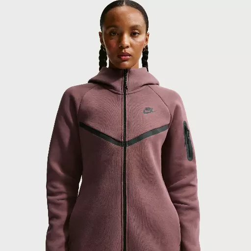 Nike Tech Fleece Windrunner hoodie met rits voor dames - Paars